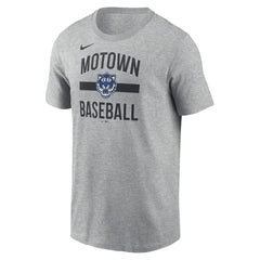Detroit Tigers City Connect Arched Team Phrase T-Shirt Heather Gray | Nike