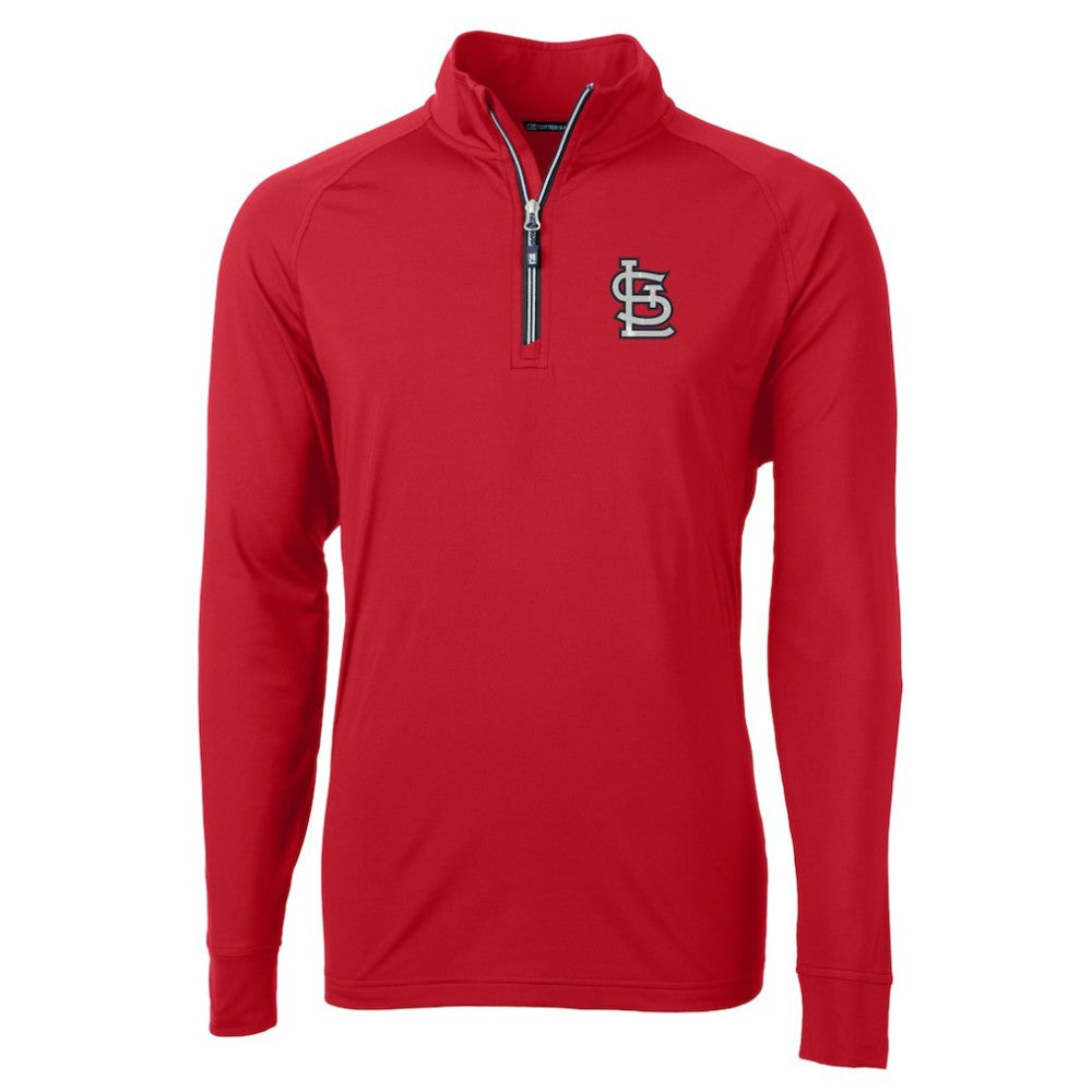 St. Louis Cardinals Cutter & Buck Adapt Eco Knit Stretch Recycled Quarter-Zip Pullover Top Red