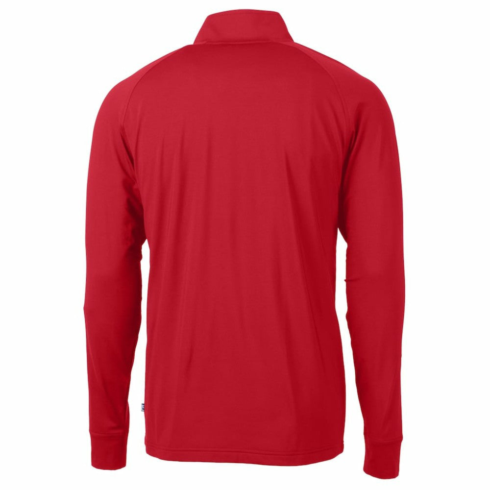 Philadelphia Phillies Cutter & Buck Adapt Eco Knit Stretch Recycled Quarter-Zip Pullover Top Red