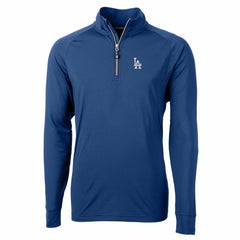 Los Angeles Dodgers Cutter & Buck Adapt Eco Knit Stretch Recycled Quarter-Zip Pullover Top Royal