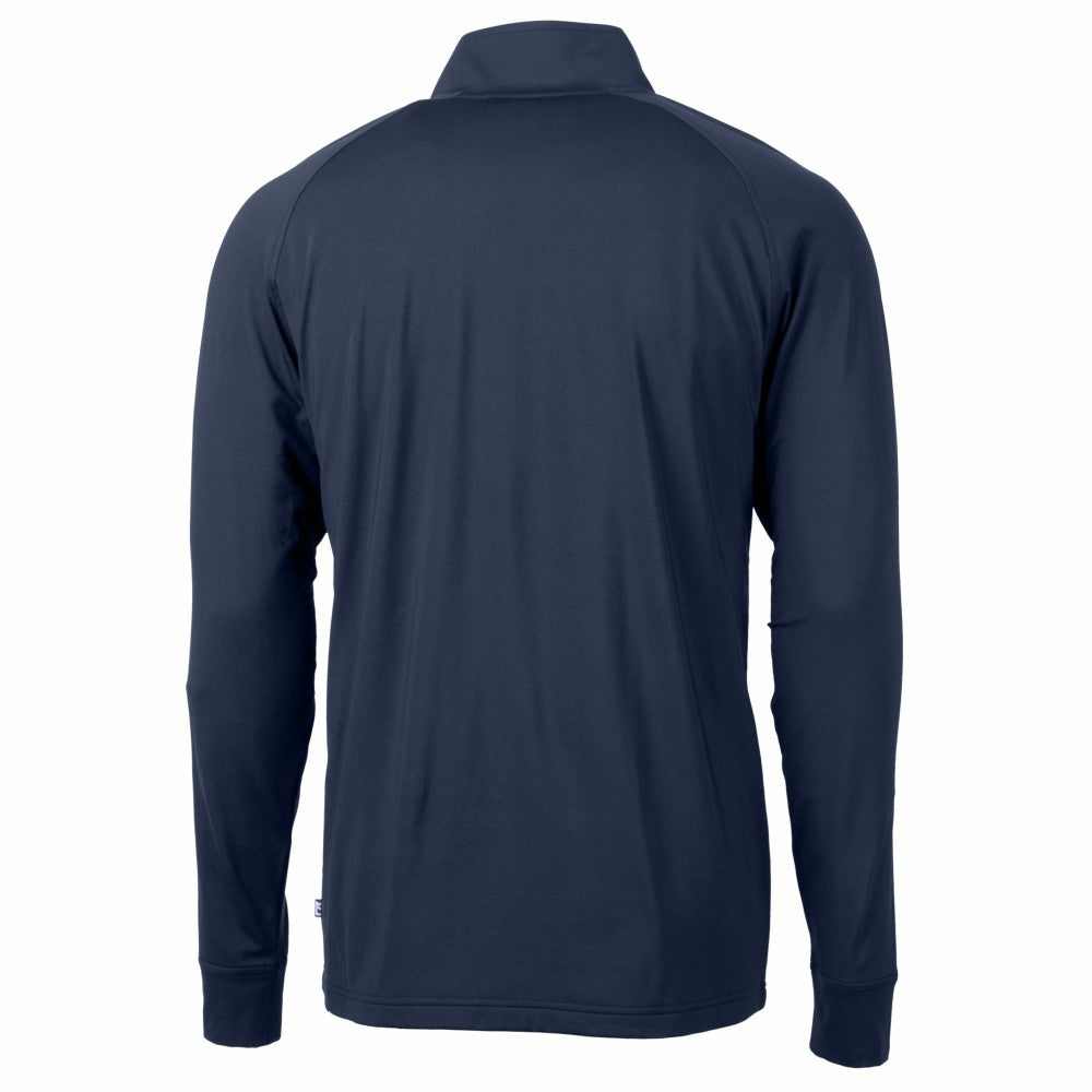 Cleveland Guardians Cutter & Buck Adapt Eco Knit Stretch Recycled Quarter-Zip Pullover Top Navy