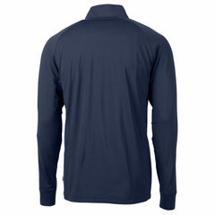Cleveland Guardians Cutter & Buck Adapt Eco Knit Stretch Recycled Quarter-Zip Pullover Top Navy