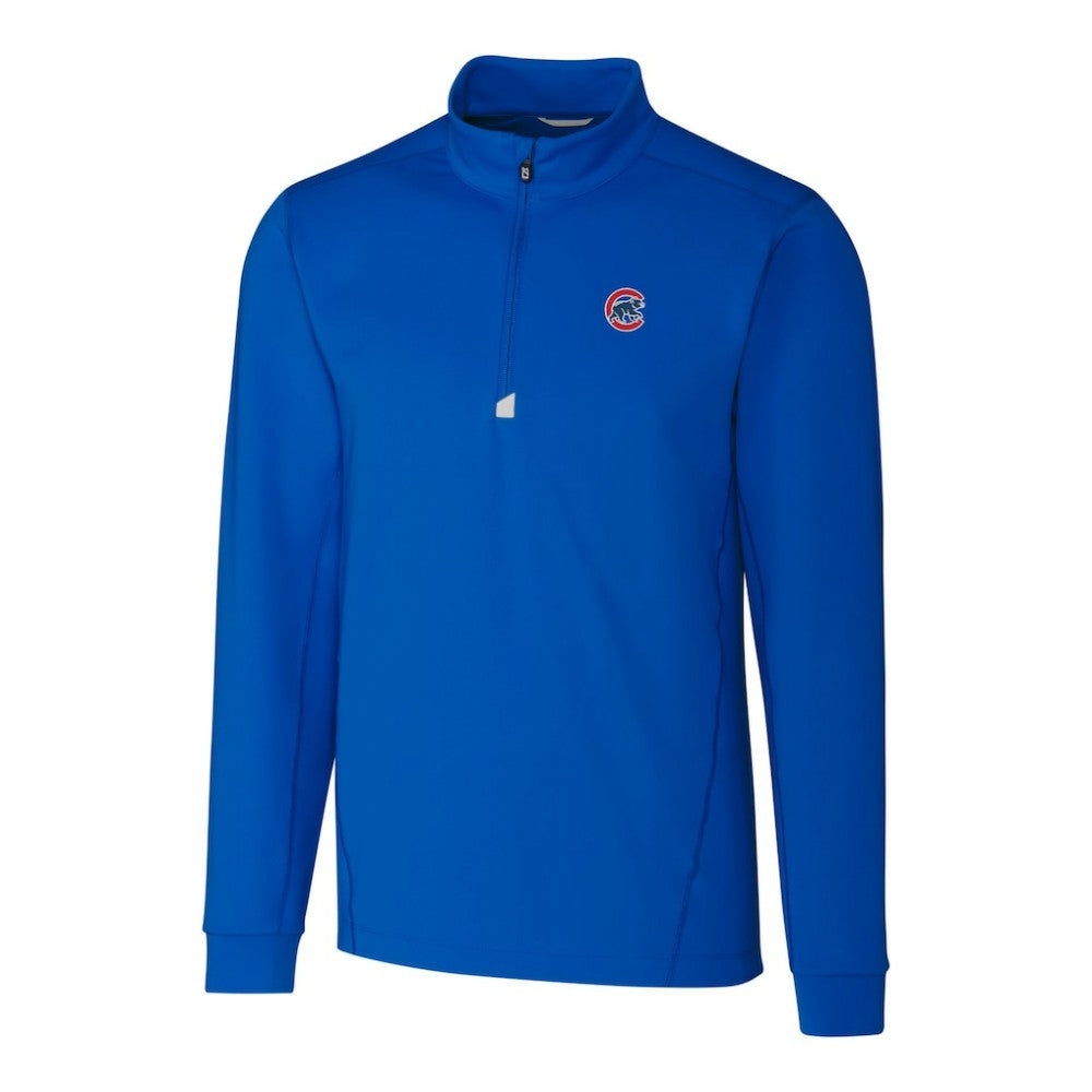 Chicago Cubs Cutter & Buck Traverse Stretch Quarter-Zip Pullover Top Royal