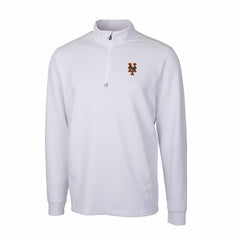 New York Mets Cutter & Buck Traverse Stretch Quarter-Zip Pullover Top White