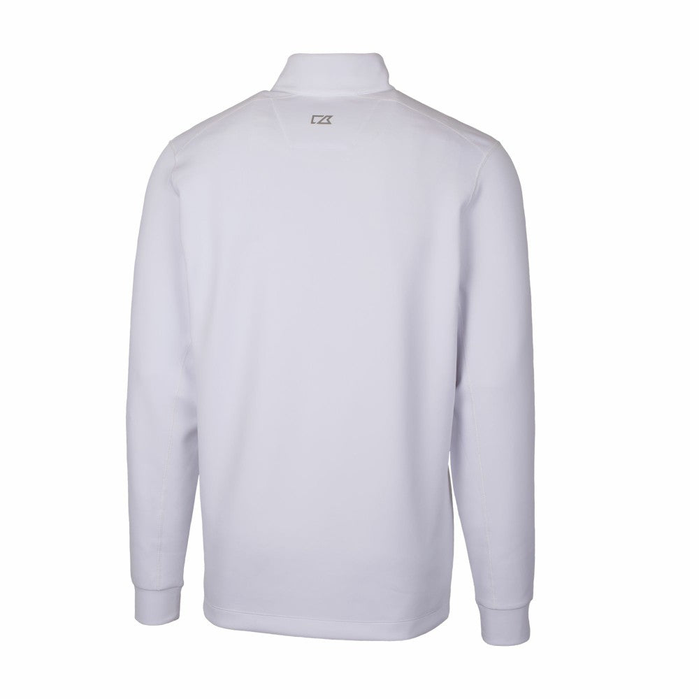 New York Mets Cutter & Buck Traverse Stretch Quarter-Zip Pullover Top White
