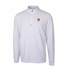 Chicago Cubs Cutter & Buck Traverse Stretch Quarter-Zip Pullover Top White