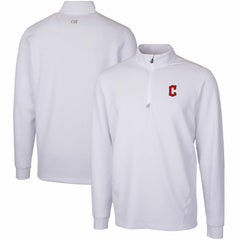 Cleveland Guardians Cutter & Buck Traverse Stretch Quarter-Zip Pullover Top White