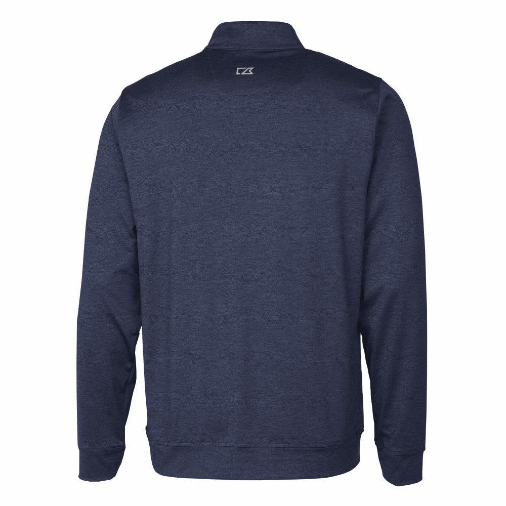 Kansas City Royals Cutter & Buck Stealth Heathered Quarter-Zip Pullover Top Navy