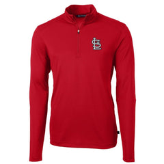 St. Louis Cardinals Cutter & Buck Virtue Eco Pique Recycled Quarter-Zip Pullover Top Red