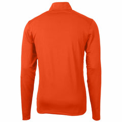 Detroit Tigers Cutter & Buck Virtue Eco Pique Recycled Quarter-Zip Pullover Top Orange