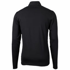 Miami Marlins Cutter & Buck Virtue Eco Pique Recycled Quarter-Zip Pullover Top Black