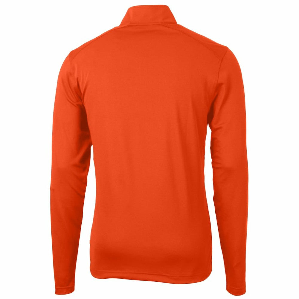 Baltimore Orioles Cutter & Buck Virtue Eco Pique Recycled Quarter-Zip Pullover Top Orange