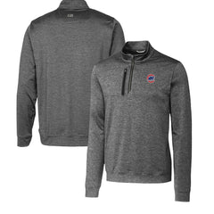 Chicago Cubs Cutter & Buck Stealth Heathered Quarter-Zip Pullover Top Gray