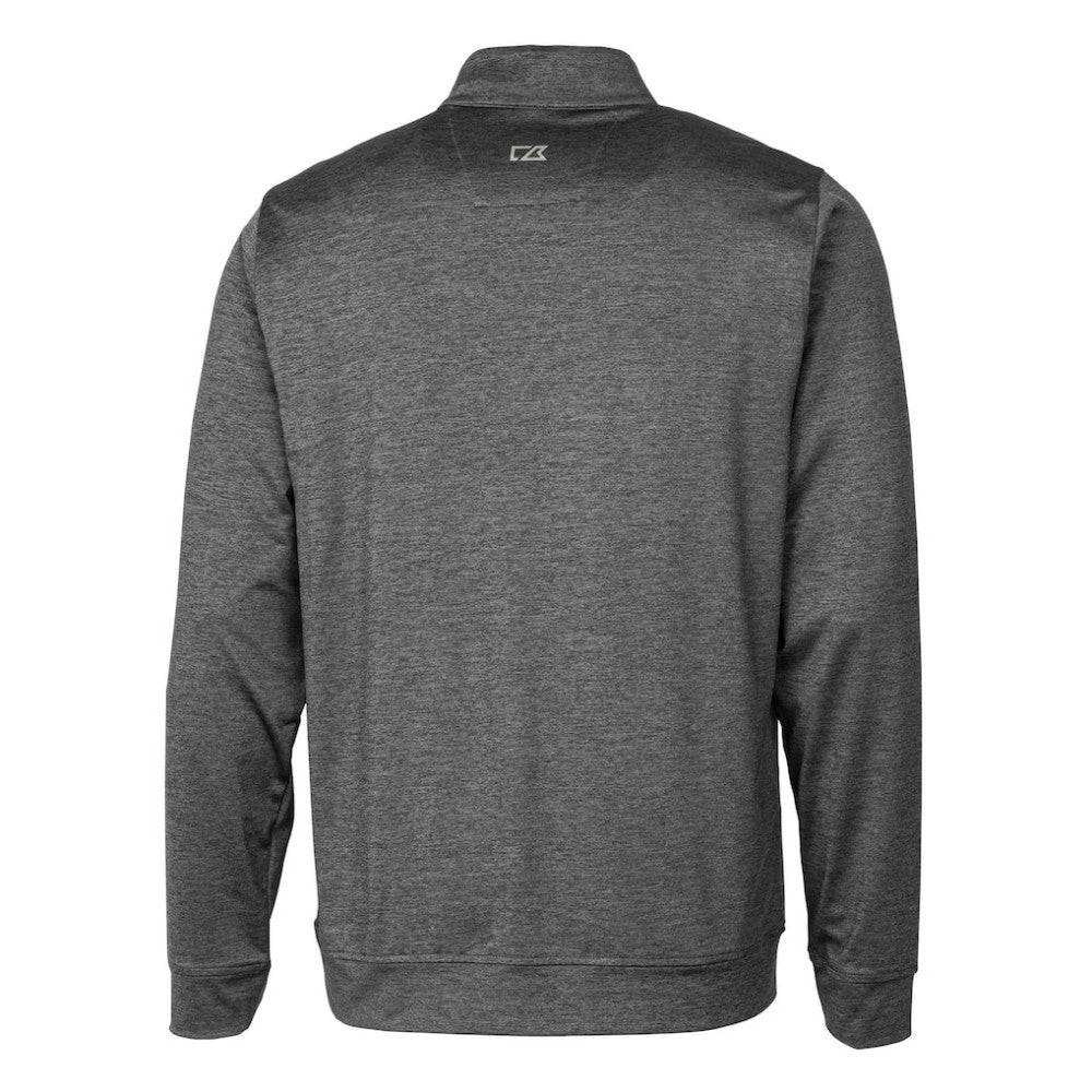 Chicago Cubs Cutter & Buck Stealth Heathered Quarter-Zip Pullover Top Gray