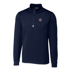 Chicago Cubs Cutter & Buck Big & Tall Traverse Stretch Quarter-Zip Pullover Top Navy