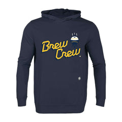 Milwaukee Brewers Levelwear City Connect Relay Core Logo Pullover Hoodie Navy