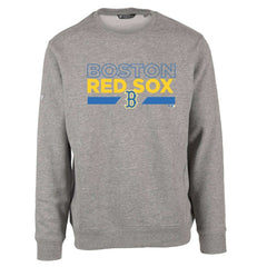 Boston Red Sox Levelwear City Connect Zane No Hitter Pullover Sweatshirt Heather Gray