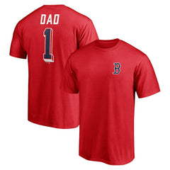 Boston Red Sox Number One Dad T-Shirt Red