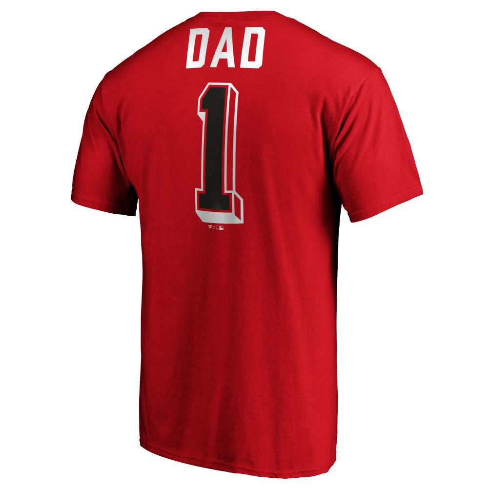 Cincinnati Reds Number One Dad T-Shirt Red