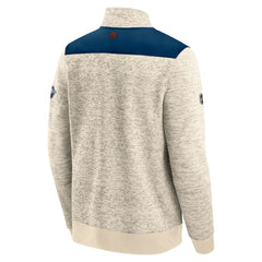 Seattle Kraken Fanatics 2024 NHL Winter Classic Authentic Pro Fleece Quarter-Zip Pullover Top Deep Sea Blue/Cream