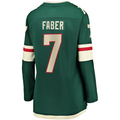 Brock Faber Minnesota Wild Fanatics Women's Home Breakaway Player Jersey Green