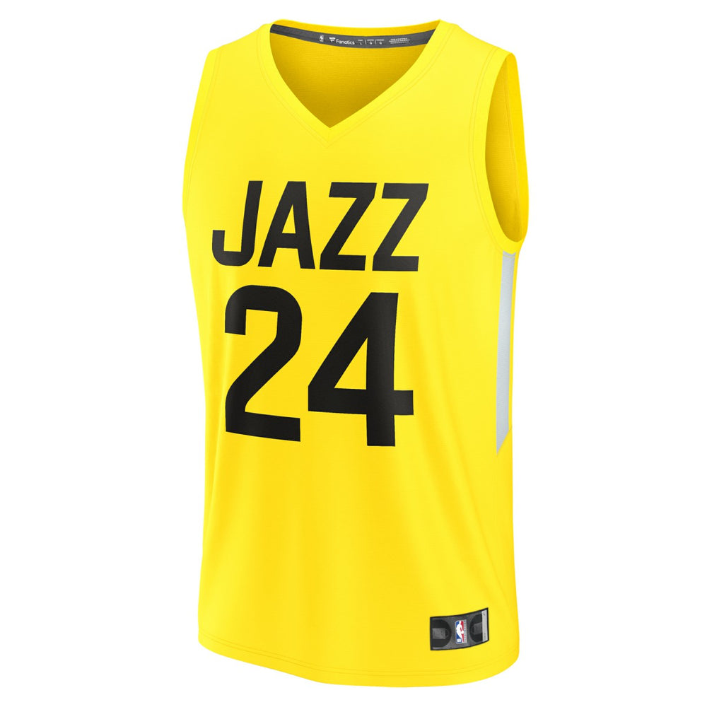 Walker Kessler Utah Jazz Youth Fast Break Player Jersey - Icon Edition - Yellow