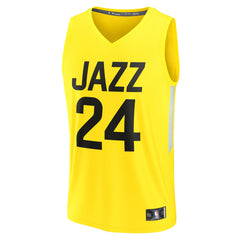 Walker Kessler Utah Jazz Youth Fast Break Player Jersey - Icon Edition - Yellow