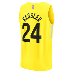 Walker Kessler Utah Jazz Youth Fast Break Player Jersey - Icon Edition - Yellow