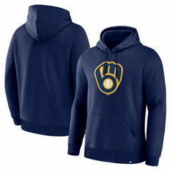 Milwaukee Brewers Primary Logo Legacy Hoodie Navy