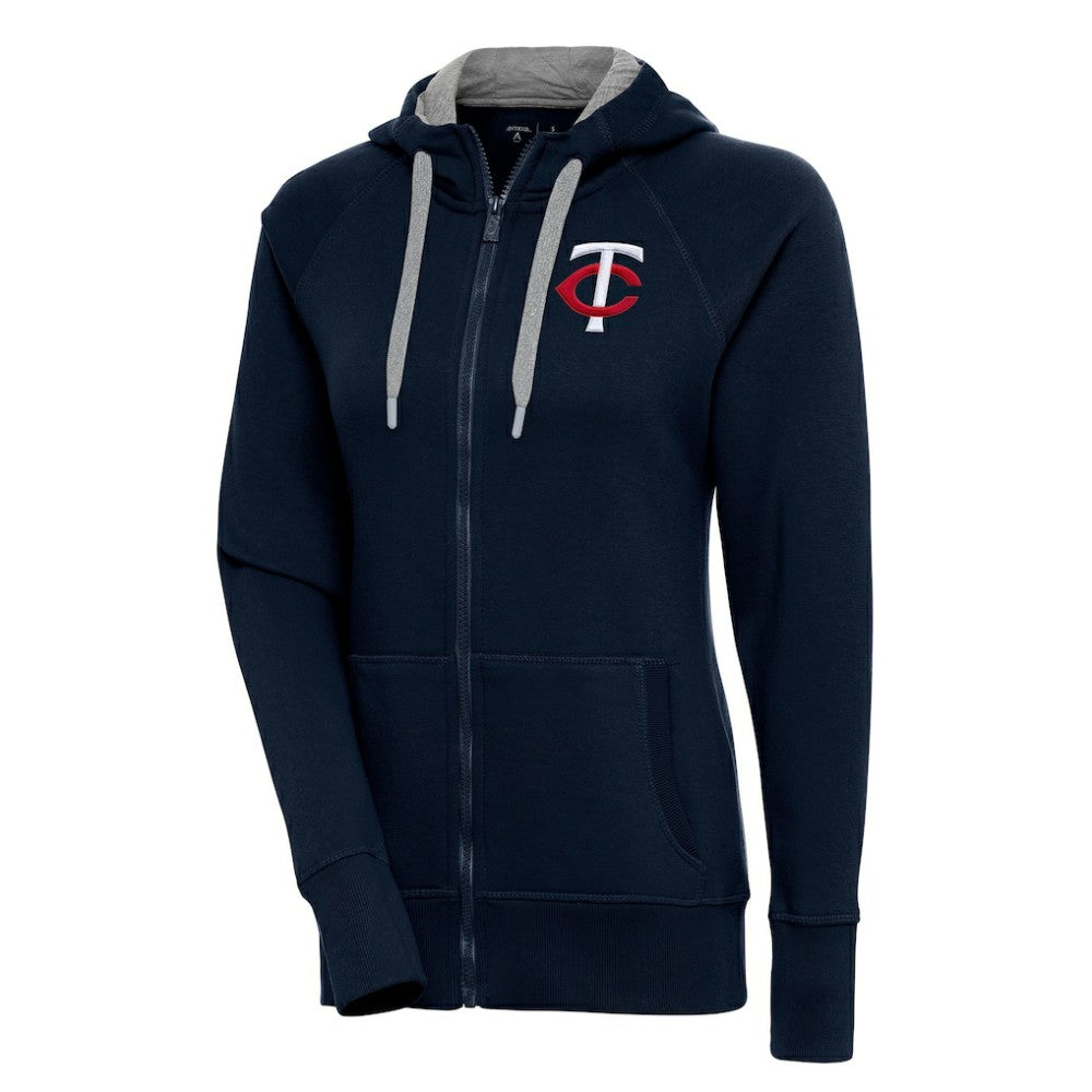 Minnesota Twins Antigua Women's Victory Full-Zip Hoodie Navy