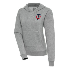 Minnesota Twins Antigua Women's Victory Pullover Hoodie Heather Gray
