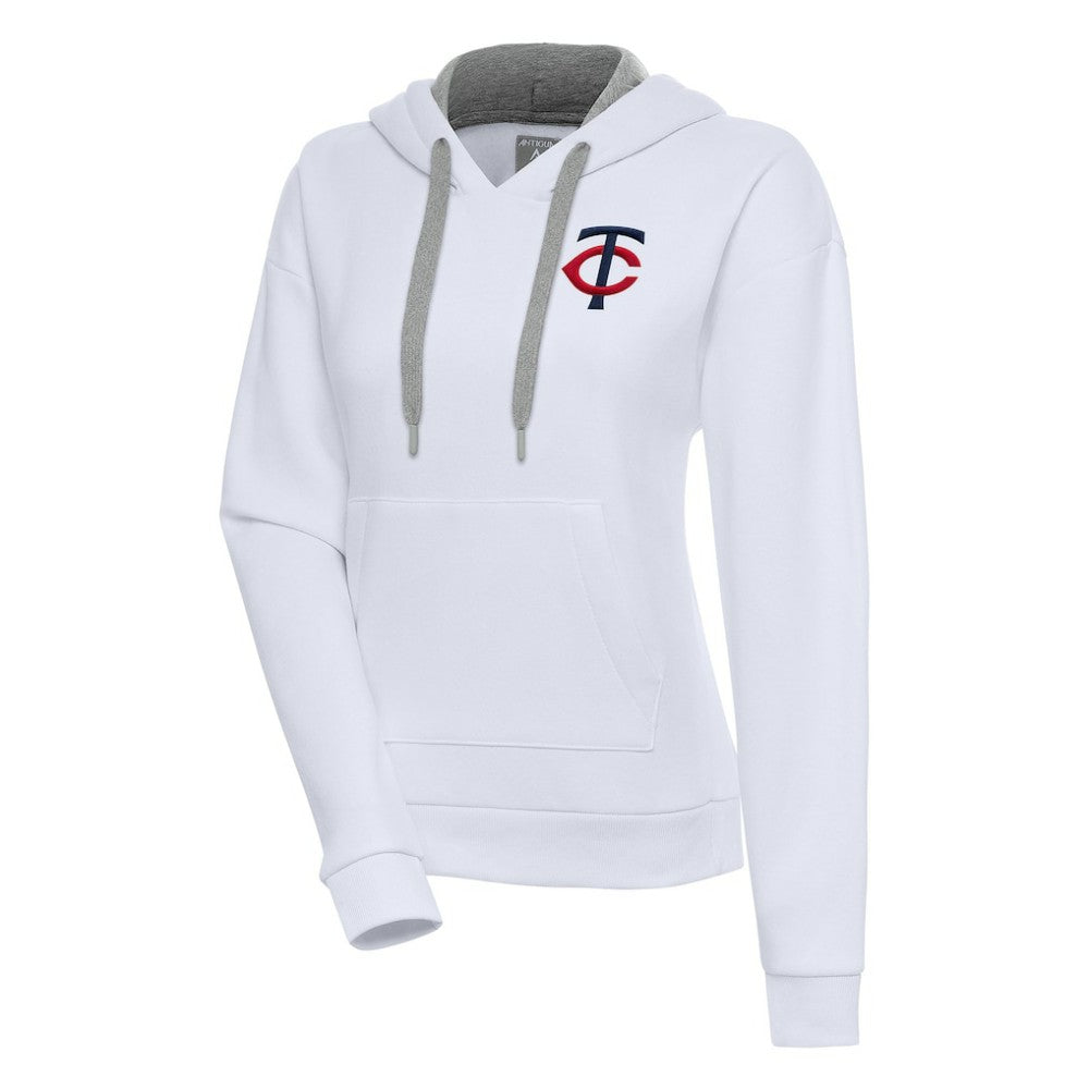 Minnesota Twins Antigua Women's Victory Pullover Hoodie White