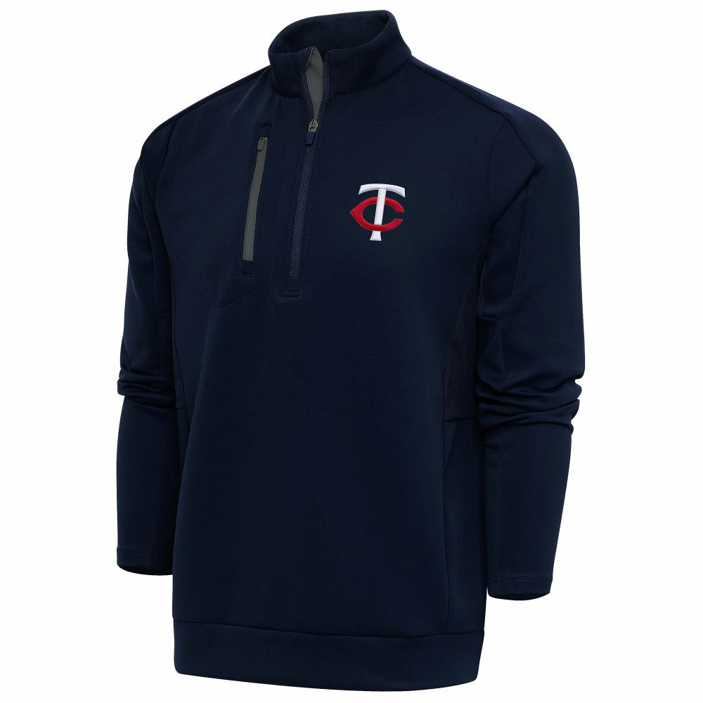 Minnesota Twins Antigua Generation Quarter-Zip Pullover Top Navy