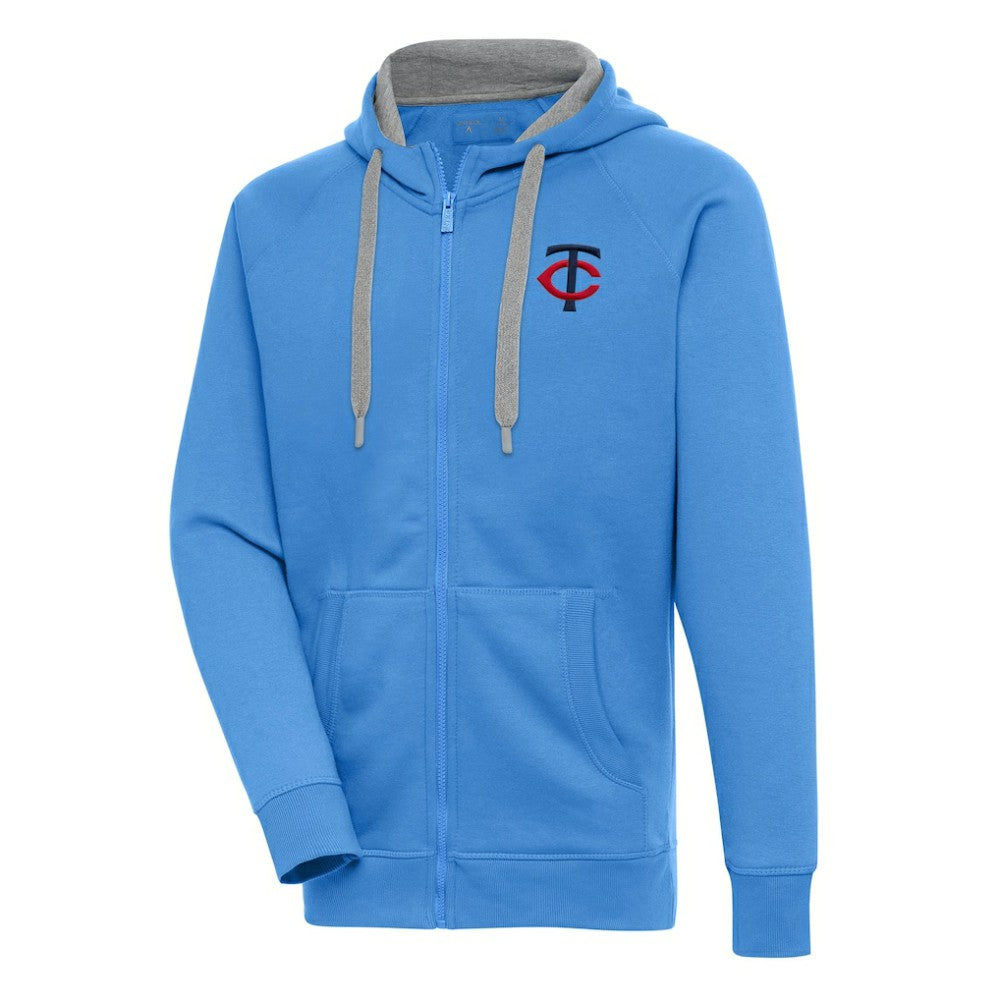 Minnesota Twins Antigua Victory Full-Zip Hoodie Light Blue