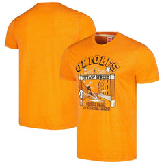 Baltimore Orioles Homage Eutaw Street Hyper Local Tri-Blend T-Shirt Orange