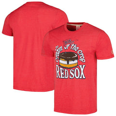 Boston Red Sox Homage Cream of the Crop Hyper Local Tri-Blend T-Shirt Red