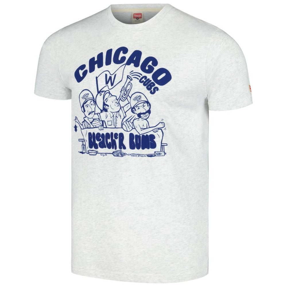 Chicago Cubs Homage Bleacher Bums Hyper Local Tri-Blend T-Shirt Ash