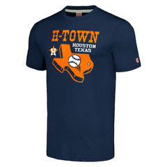 Houston Astros Homage H-Town Texas Hyper Local Tri-Blend T-Shirt Navy