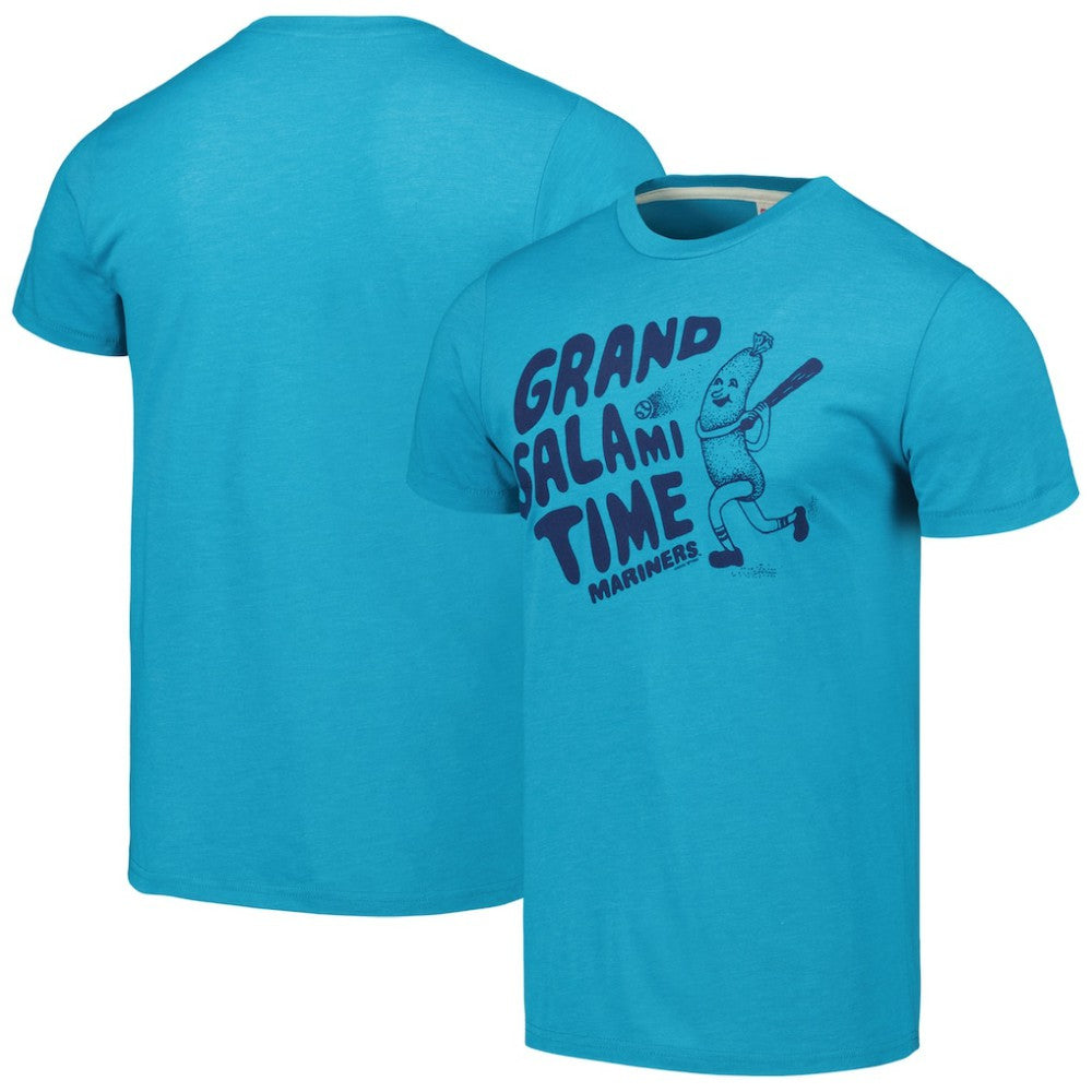 Seattle Mariners Homage Grand Salami Time Hyper Local Tri-Blend T-Shirt Teal