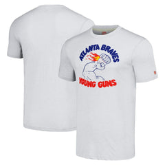 Atlanta Braves Homage Doodle Collection Young Guns Tri-Blend T-Shirt Gray