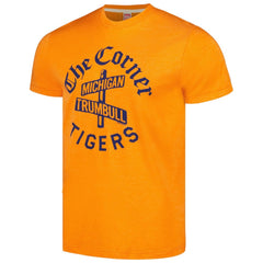 Detroit Tigers Homage Doodle Collection The Corner Tri-Blend T-Shirt Orange
