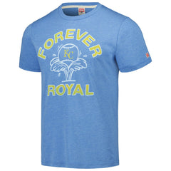 Kansas City Royals Homage Doodle Collection Forever Royal Tri-Blend T-Shirt Light Blue