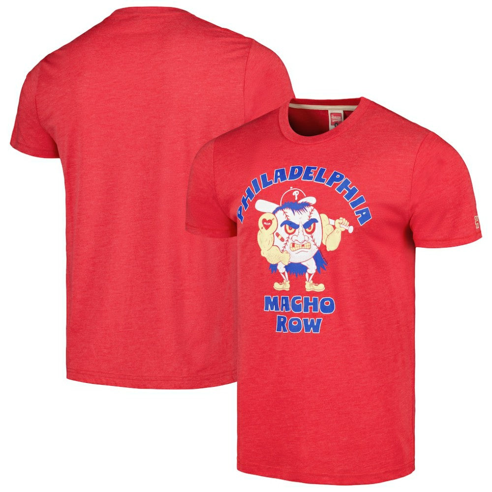 Philadelphia Phillies Homage Doodle Collection Macho Row Tri-Blend T-Shirt Red