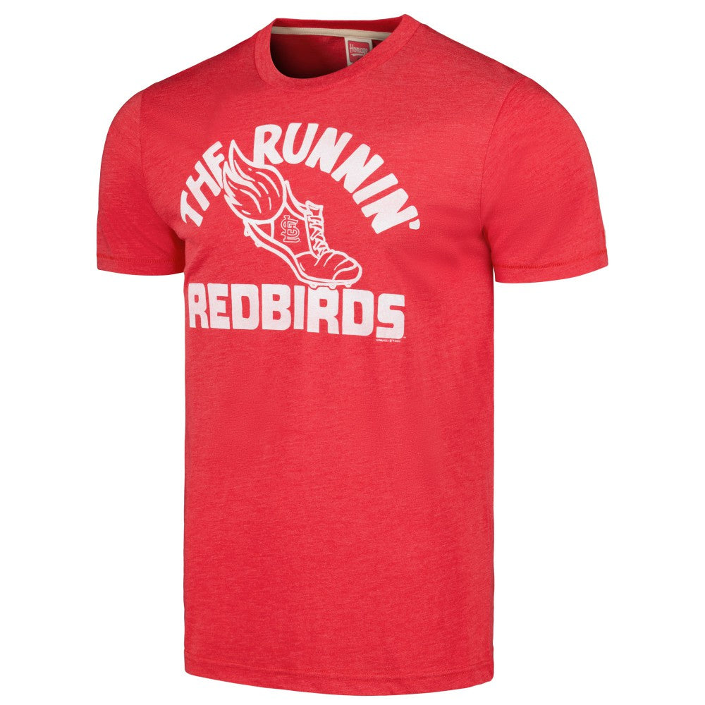 St. Louis Cardinals Homage Doodle Collection The Runnin' Redbirds Tri-Blend T-Shirt Red