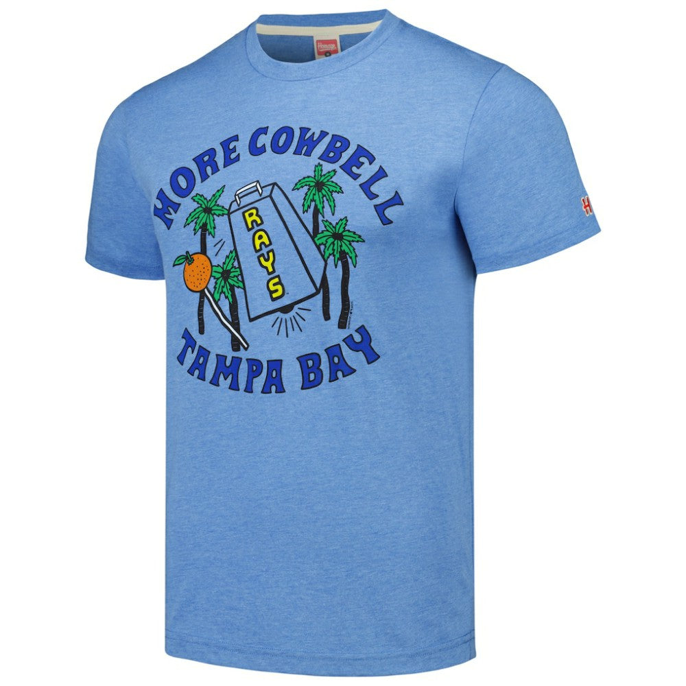 Tampa Bay Rays Homage Doodle Collection More Cowbell Tri-Blend T-Shirt Light Blue