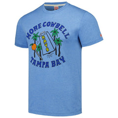 Tampa Bay Rays Homage Doodle Collection More Cowbell Tri-Blend T-Shirt Light Blue