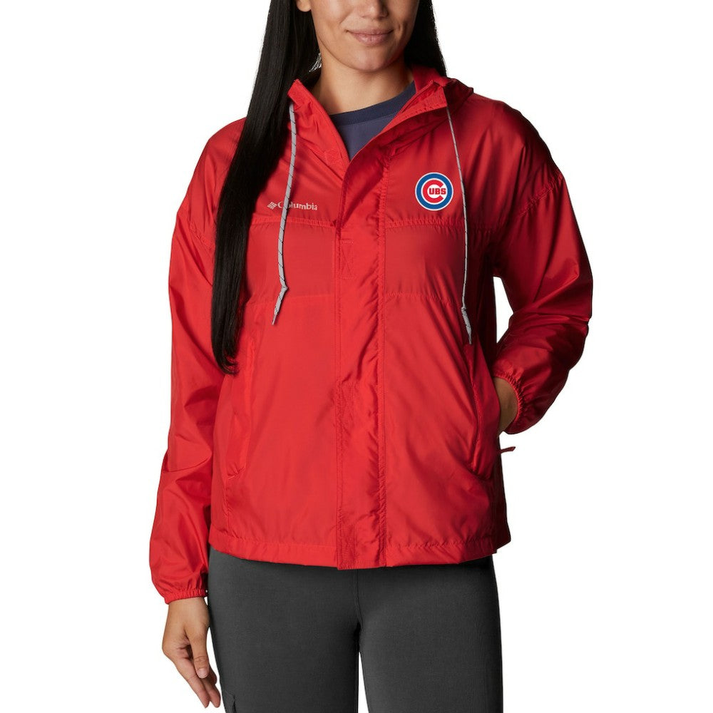 Chicago Cubs Women's Flash Challenger Full-Zip Windbreaker Jacket Red | Columbia