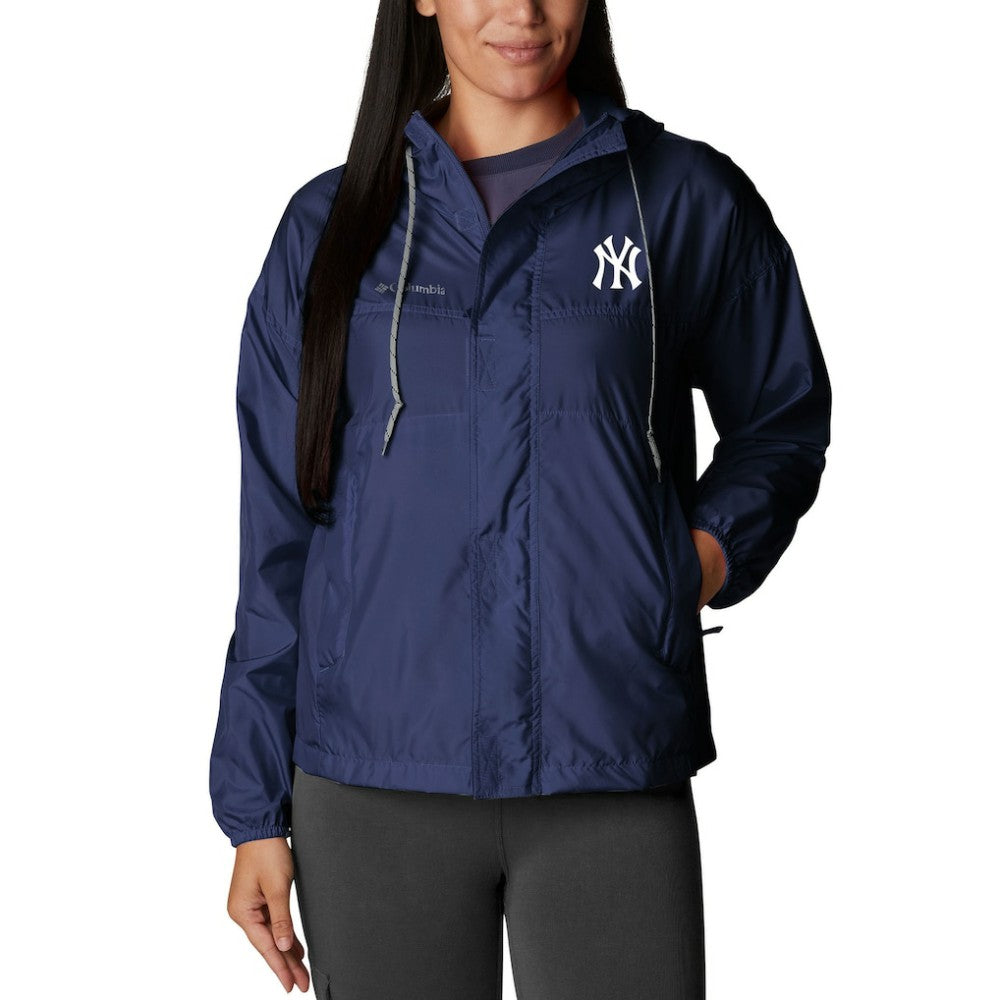 New York Yankees Women's Flash Challenger Full-Zip Windbreaker Jacket Navy | Columbia