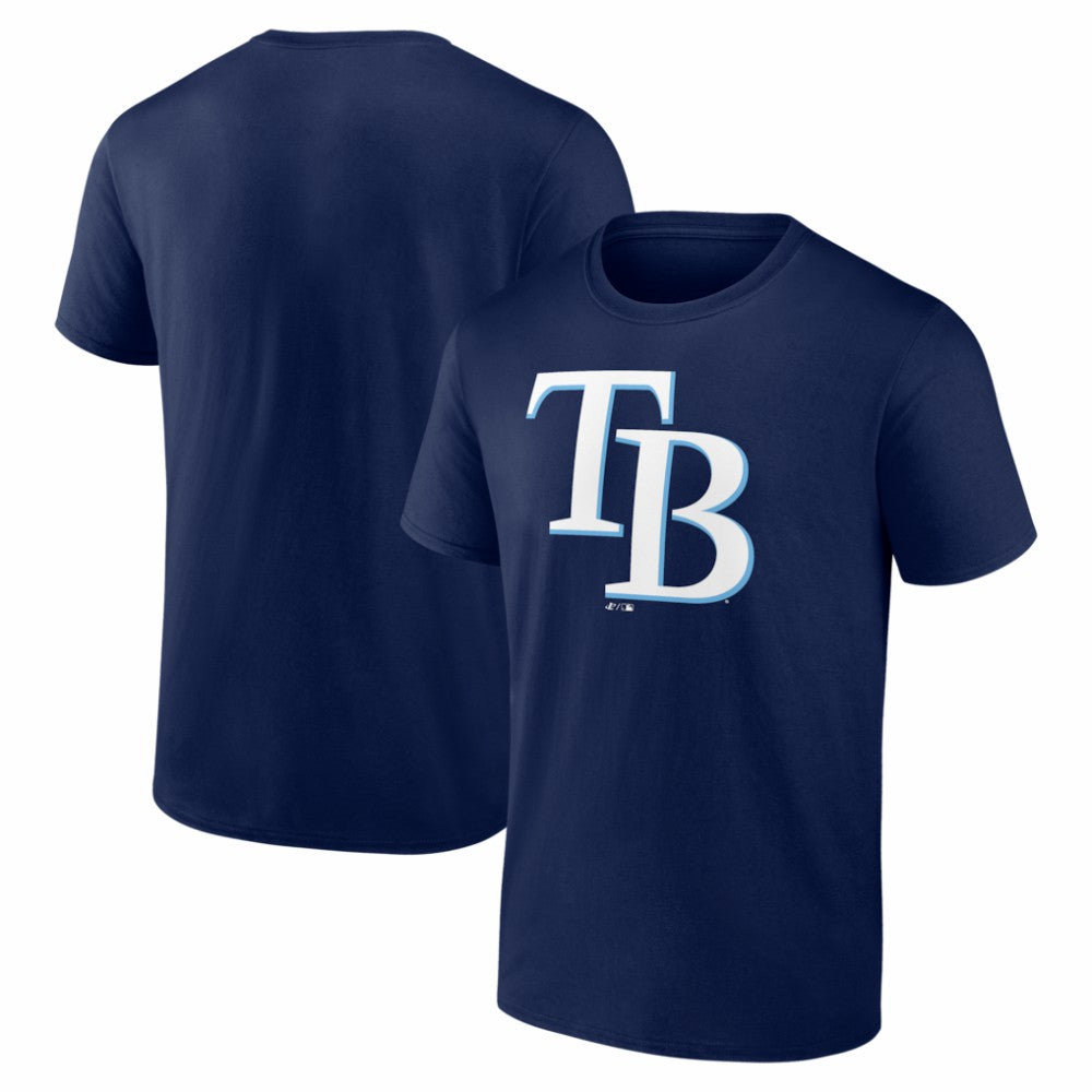 Tampa Bay Rays Logo Athletic Official Logo T-Shirt Navy
