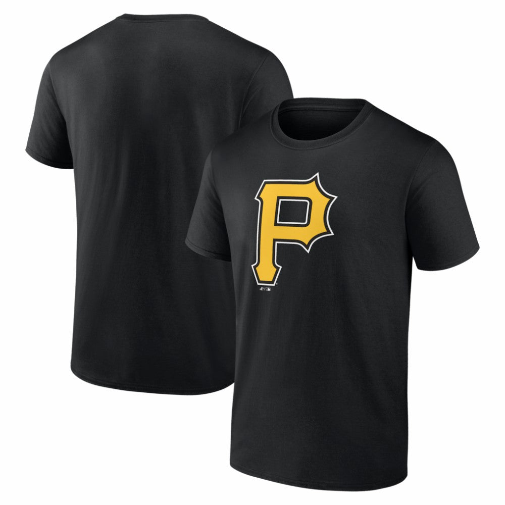 Pittsburgh Pirates Logo Athletic Official Logo T-Shirt Black